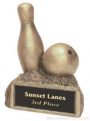 Bowling On Base Gold Resin Trophy 1