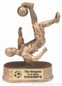 Male Bicycle Kick Soccer Gold Resin Trophy 1