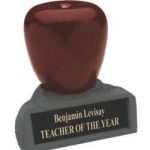 Red Apple On Base Gold Resin Trophies 1