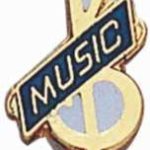 3/4″ Enameled Music Pin 1