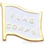 1 5/8″ Etched Soft Enamel Flag Corps Chenille Letter Pin 1