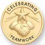 1″ Celebrating Teamwork Lapel Pin 1
