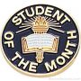 3/4″ Student Of The Month Round Enameled Lapel Pins 1