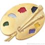 7/8″ Painting Pallet Enameled Lapel Pins 1