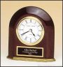 Clock Award – Rosewood Piano-Finish Arched Table Clock with Solid Brass Base