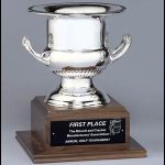 Trophy Cup On Solid Walnut Base 1