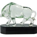 Bull art glass
