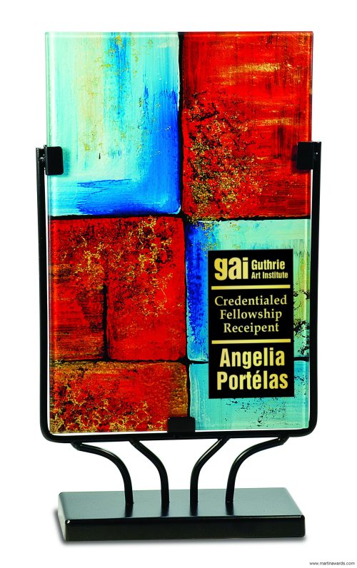 Premier Art Glass Rectangle Plaque