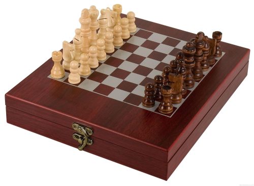 Personalized Rosewood Finish Chess Set