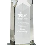 Crystal Star Column on Pedestal Base
