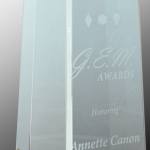 Crystal Diamond on Clear Crystal Pedestal