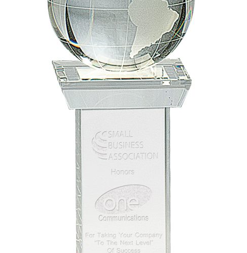 Crystal Globe on Clear Tower