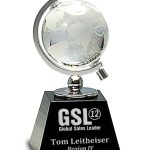 Crystal Spinning Globe (Black Base)