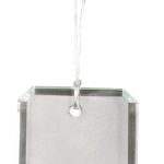 3 inch Crystal Rectangle Clipped Corner Ornament