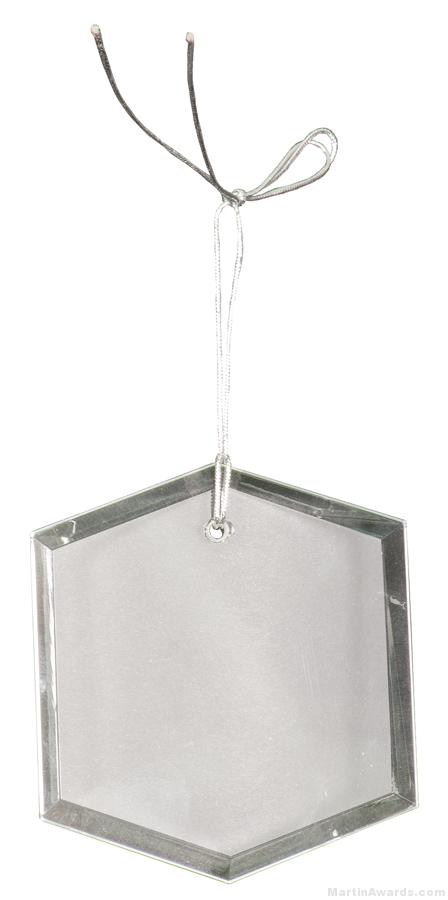 3 inch Crystal Hexagon Ornament