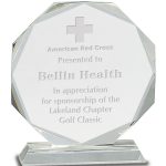 Clear Crystal Octagon Award