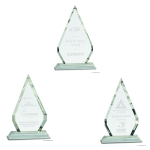 Crystal Diamond on Clear Pedestal Base