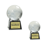 Crystal Globe on Black Base