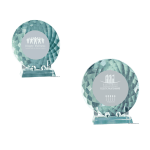 Round Crystal Plate with Stand