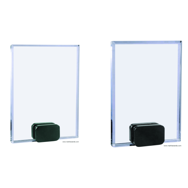 Crystal Rectangle with Black Crystal Base