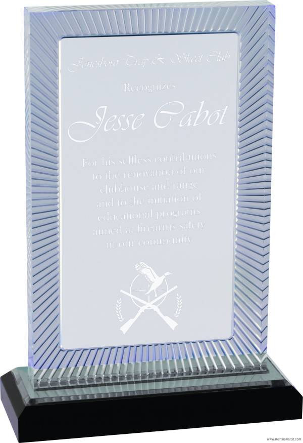 SILVER Carved Rectangle Impress Acrylic