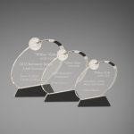 Oblong Crystal Golf Trophy
