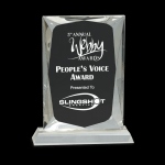 Glacier Crystal Rectangle on Clear Base