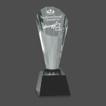 Clear Crystal Faceted Rising Spire