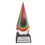 Kaleidoscopic Rain Drop Art Glass Award