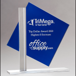 Blue Diamond Silk Screened Glass