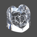 Crystal Heart Paperweight