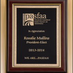 Mahogany and Brass Plaque