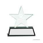 Clear Crystal Star on Black Base