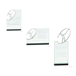 Crystal Stand up with Silver Metal Golf Figure