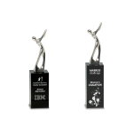 Silver Golfer on Black Base
