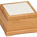 5 x 5 Red Alder Pet Urn with Routed Top