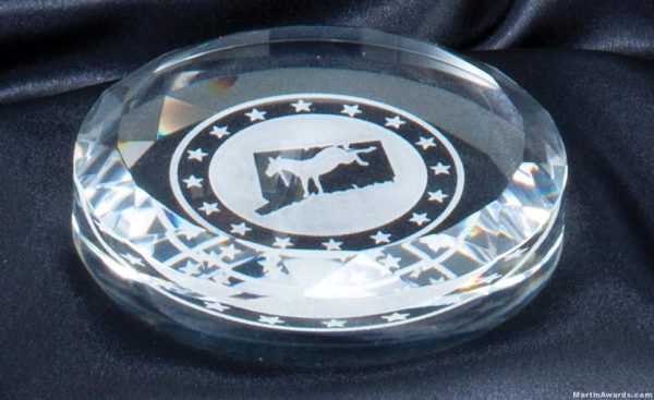 Round Crystal Paperweight