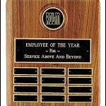 Plaque – American Walnut Perpetual Plaques with 2 1/2″ Round Insert 1