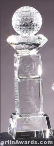 Crystal Glass Awards – 3″ x 9 3/4″ Genuine Prism Optical Crystal 1