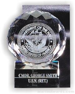 Crystal Glass Awards – 4″ x 5″ Genuine Prism Optical Crystal With Base 1