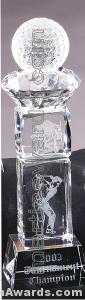 Crystal Glass Awards – 3″ x 11″ Genuine Prism Optical Crystal 1