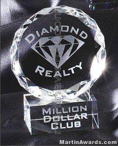 4″ x 5 1/2″ Genuine Prism Optical Crystal Glass Awards 1