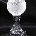 3″ x 8″ Baseball Prism Optical Crystal Glass 1