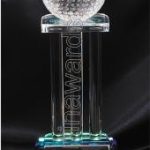 4″ x 2 3/4″ x 11 1/2″ Prismatic Golf Prism Optical Crystal Glass 1
