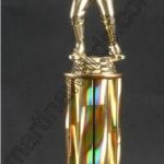 Gold Single Column Male Baseball/Softball Trophy 1