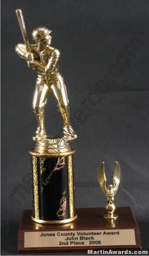 Black Single Column Male Baseball With 1 Eagle Trophy 1