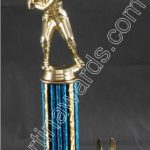 Blue Single Column Male Baseball/Softball With 1 Eagle Trophy 1