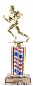 Red/White/Blue Single Column Football Trophy 1
