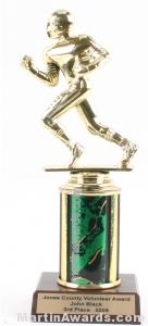 Green Single Column Football Trophy 1