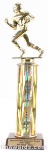Gold Single Column Football Trophy 1